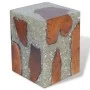Solid teak and resin wood stool by vidaXL, Folding stools and chairs - Ref: Foro24-243468, Price: 141,34 €, Discount: %