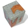 Solid teak and resin wood stool by vidaXL, Folding stools and chairs - Ref: Foro24-243468, Price: 141,34 €, Discount: %
