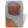 Solid teak and resin wood stool by vidaXL, Folding stools and chairs - Ref: Foro24-243468, Price: 143,16 €, Discount: %