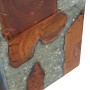 Solid teak and resin wood stool by vidaXL, Folding stools and chairs - Ref: Foro24-243468, Price: 143,16 €, Discount: %