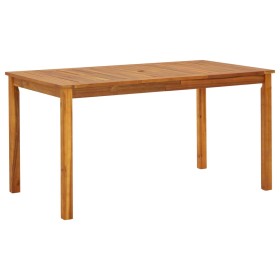 Mesa de jardín madera maciza de acacia 140x80x74 cm de vidaXL, Mesas de jardín - Ref: Foro24-42618, Precio: 185,05 €, Descuen...