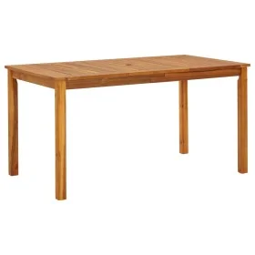Solid acacia wood garden table 140x80x74 cm by vidaXL, Garden tables - Ref: Foro24-42618, Price: 165,04 €, Discount: %