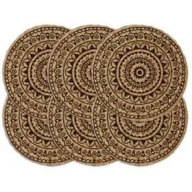 Runde Tischsets 6 Stück dunkelbraune Jute 38 cm von vidaXL, Tischsets - Ref: Foro24-133873, Preis: 28,18 €, Rabatt: %