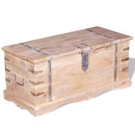Baúl de almacenamiento de madera de acacia de vidaXL, Baúles de almacenamiento - Ref: Foro24-244053, Precio: 290,39 €, Descue...