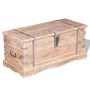Baúl de almacenamiento de madera de acacia