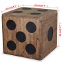 Aufbewahrungsbox im Mindi-Holzwürfel-Design, 40 x 40 x 40 cm von vidaXL, Aufbewahrungskisten - Ref: Foro24-244559, Preis: 155...