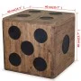 Mindi wooden dice design storage box 40x40x40 cm by vidaXL, Storage trunks - Ref: Foro24-244559, Price: 152,05 €, Discount: %