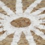Alfombra de yute tejida a mano con estampado blanco 150 cm by vidaXL, Rugs - Ref: Foro24-133697, Price: 67,46 €, Discount: %