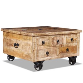 Rough mango wood coffee table 70x70x40 cm by vidaXL, Coffee table - Ref: Foro24-243979, Price: 221,43 €, Discount: %