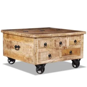 Rough mango wood coffee table 70x70x40 cm by vidaXL, Coffee table - Ref: Foro24-243979, Price: 288,29 €, Discount: %