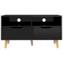 Mueble de TV madera de ingeniería negro brillo 90x40x48,5 cm