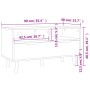 Mueble de TV madera de ingeniería roble ahumado 90x40x48,5 cm
