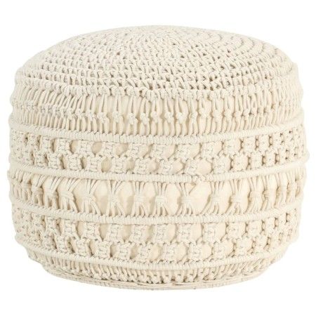 Handmade cotton macrame pouf 45x30 cm by vidaXL, Ottomans - Ref: Foro24-324002, Price: 82,56 €, Discount: %