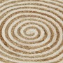 Handwoven jute rug white spiral design 90 cm by vidaXL, Rugs - Ref: Foro24-133716, Price: 33,35 €, Discount: %