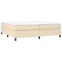 Estructura de cama box spring tela color crema 200x200 cm de vidaXL, Camas y somieres - Ref: Foro24-3120891, Precio: 126,35 €...