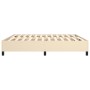 Box spring bed frame cream fabric 200x200 cm by vidaXL, Beds and slatted bases - Ref: Foro24-3120891, Price: 128,15 €, Discou...