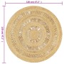 Alfombra hecha a mano de yute trenzado 90 cm de vidaXL, Alfombras - Ref: Foro24-133707, Precio: 31,36 €, Descuento: %