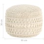 Handgefertigter Makramee-Pouf aus Baumwolle, 45 x 30 cm von vidaXL, Osmanen - Ref: Foro24-324002, Preis: 83,51 €, Rabatt: %