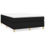Estructura de cama de tela negro 140x190 cm