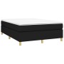 Estructura de cama de tela negro 140x190 cm
