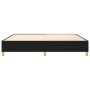 Estructura de cama de tela negro 140x190 cm