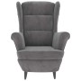 Sillón de terciopelo gris claro von vidaXL, Sessel - Ref: Foro24-324059, Preis: 206,58 €, Rabatt: %