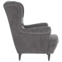 Sillón de terciopelo gris claro von vidaXL, Sessel - Ref: Foro24-324059, Preis: 206,58 €, Rabatt: %