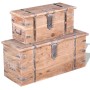Acacia wood storage trunk set 2 units by vidaXL, Storage trunks - Ref: Foro24-244054, Price: 266,28 €, Discount: %