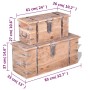 Acacia wood storage trunk set 2 units by vidaXL, Storage trunks - Ref: Foro24-244054, Price: 266,28 €, Discount: %