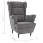 Sillón de terciopelo gris claro von vidaXL, Sessel - Ref: Foro24-324059, Preis: 206,58 €, Rabatt: %