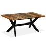 Esstisch aus massivem Recyclingholz und gekreuztem Stahl 180 cm von vidaXL, Küchen- und Esstische - Ref: Foro24-244804, Preis...