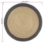 Handgefertigter Juteteppich mit dunkelgrauem Rand, 150 cm von vidaXL, Teppiche - Ref: Foro24-133679, Preis: 66,08 €, Rabatt: %