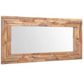 Rectangular teak decorative mirror 120x60 cm by vidaXL, Mirrors - Ref: Foro24-244564, Price: 215,11 €, Discount: %
