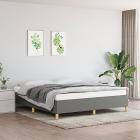 Dark gray fabric bed frame 160x200 cm by vidaXL, Beds and slatted bases - Ref: Foro24-3120970, Price: 121,48 €, Discount: %