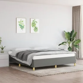 Dark gray fabric bed frame 160x200 cm by vidaXL, Beds and slatted bases - Ref: Foro24-3120970, Price: 123,63 €, Discount: %