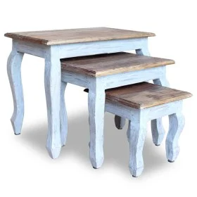 Stackable table set 3 units recycled solid wood by vidaXL, Side tables - Ref: Foro24-244505, Price: 161,09 €, Discount: %