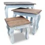 Stackable table set 3 units recycled solid wood by vidaXL, Side tables - Ref: Foro24-244505, Price: 161,09 €, Discount: %