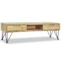 Solid teak TV stand 120x35x35 cm by vidaXL, TV Furniture - Ref: Foro24-244575, Price: 131,09 €, Discount: %