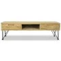 Solid teak TV stand 120x35x35 cm by vidaXL, TV Furniture - Ref: Foro24-244575, Price: 131,09 €, Discount: %