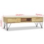 TV-Möbel aus massivem Teakholz 120x35x35 cm von vidaXL, TV-Möbel - Ref: Foro24-244575, Preis: 132,56 €, Rabatt: %