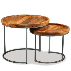 Set of side tables 2 pcs solid mango wood by vidaXL, Side tables - Ref: Foro24-244585, Price: 175,68 €, Discount: %