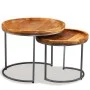 Set of side tables 2 pcs solid mango wood by vidaXL, Side tables - Ref: Foro24-244585, Price: 175,68 €, Discount: %