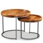 Set of side tables 2 pcs solid mango wood by vidaXL, Side tables - Ref: Foro24-244585, Price: 175,68 €, Discount: %