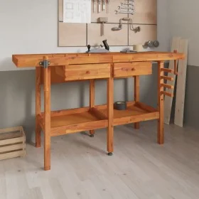 Workbench with drawers and screws wooden bench 162x62x83 cm by vidaXL, Work tables - Ref: Foro24-153323, Price: 258,94 €, Dis...