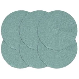 Placemat 6 units plain round green cotton 38 cm by vidaXL, Placemats - Ref: Foro24-133853, Price: 29,05 €, Discount: %