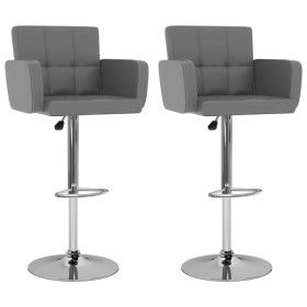 Kitchen stools 2 units gray synthetic leather by vidaXL, Kitchen stools - Ref: Foro24-323658, Price: 157,42 €, Discount: %