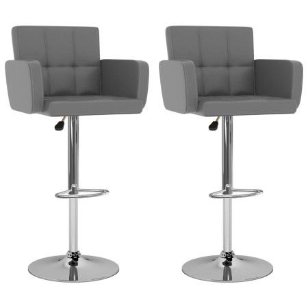 Kitchen stools 2 units gray synthetic leather by vidaXL, Kitchen stools - Ref: Foro24-323658, Price: 157,42 €, Discount: %