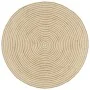 Handgewebter Juteteppich, weißes Spiraldesign, 150 cm von vidaXL, Teppiche - Ref: Foro24-133718, Preis: 66,77 €, Rabatt: %