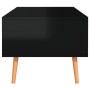 Mesa de centro madera ingeniería negro brillante 100x49,5x43 cm