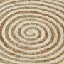 Handgewebter Juteteppich, weißes Spiraldesign, 150 cm von vidaXL, Teppiche - Ref: Foro24-133718, Preis: 66,77 €, Rabatt: %